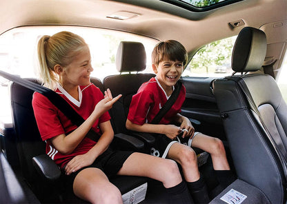 Clek Ozzi Backless Booster Car Seat with Rigid Latch - Carbon (Jersey Knit) - OZ11U2-JB