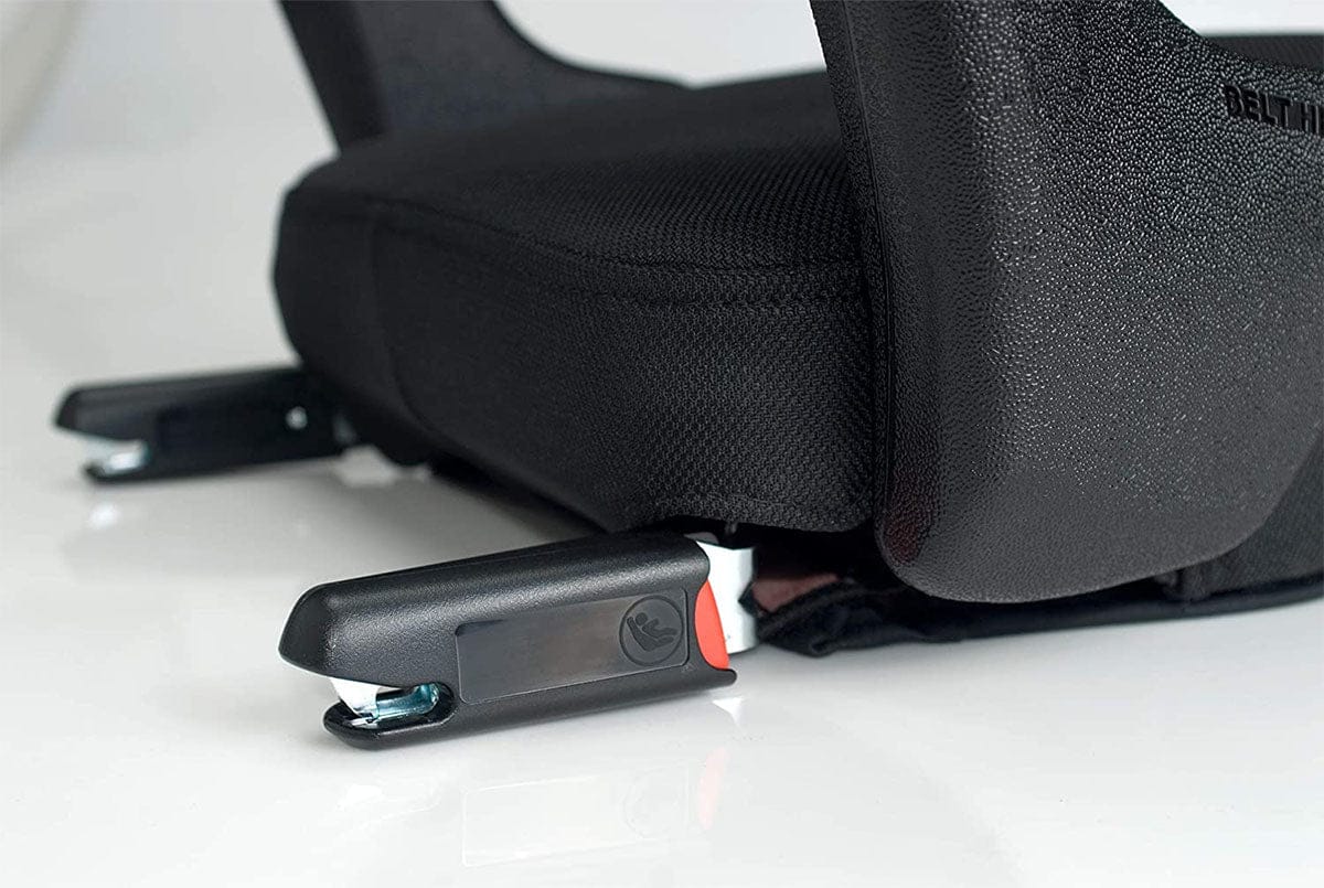 Clek Ozzi Backless Booster Car Seat with Rigid Latch - Carbon (Jersey Knit) - OZ11U2-JB