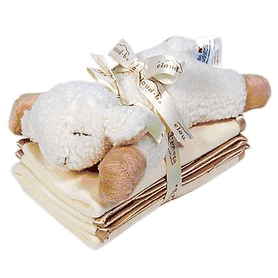 Cloud b Satin Trim Spill Set with Baby Sheep - 7121-BS