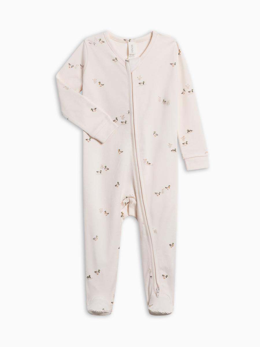 Colored Organics Peyton Zipper Sleeper - Mallard - NB