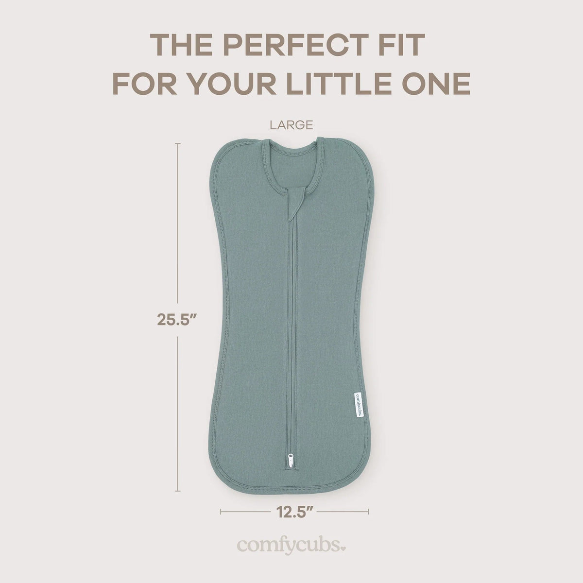 Comfy Cubs Easy Zipper Swaddle Blankets - Nomadic Blue/Azul