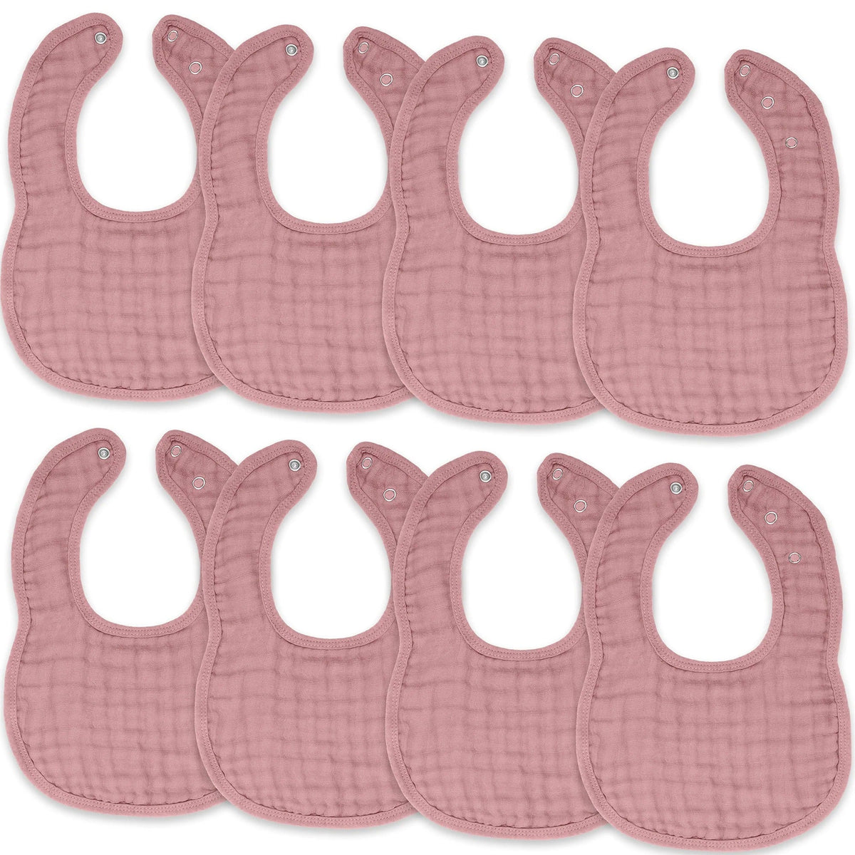 Comfy Cubs Muslin Bibs - Mauve