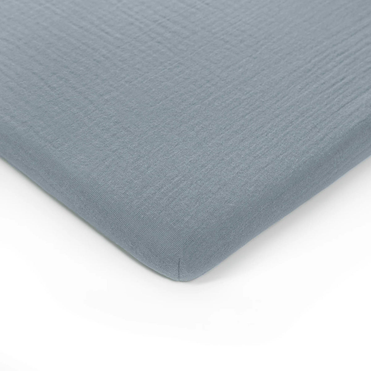 Comfy Cubs Muslin Cotton Bassinet Sheet - Pacific Blue