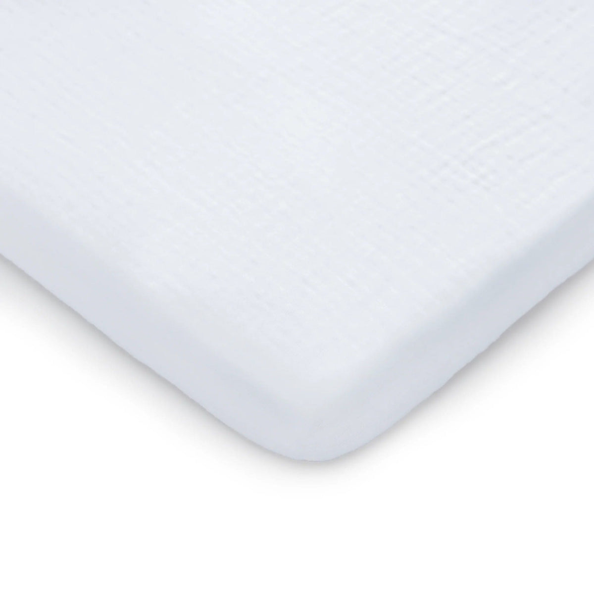 Comfy Cubs Muslin Cotton Bassinet Sheet - White