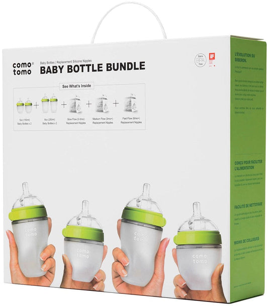 Comotomo Baby Bottle Bundle - Green - BUNDLE1-G