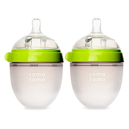Comotomo Natural Feel Baby Bottle, 2pk - 5 oz - Green - 886074000012