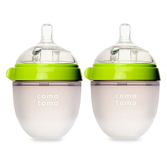 Comotomo Natural Feel Baby Bottle, 2pk - 5 oz - Green - 886074000012