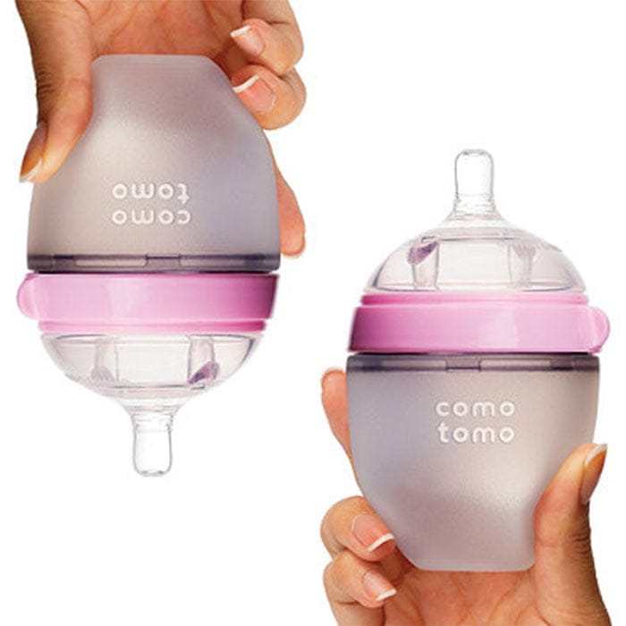 Comotomo Natural Feel Baby Bottle, 2pk - 5 oz - Pink - 00012-2PK