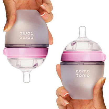 Comotomo Natural Feel Baby Bottle, 2pk - 5 oz - Pink - 00012-2PK