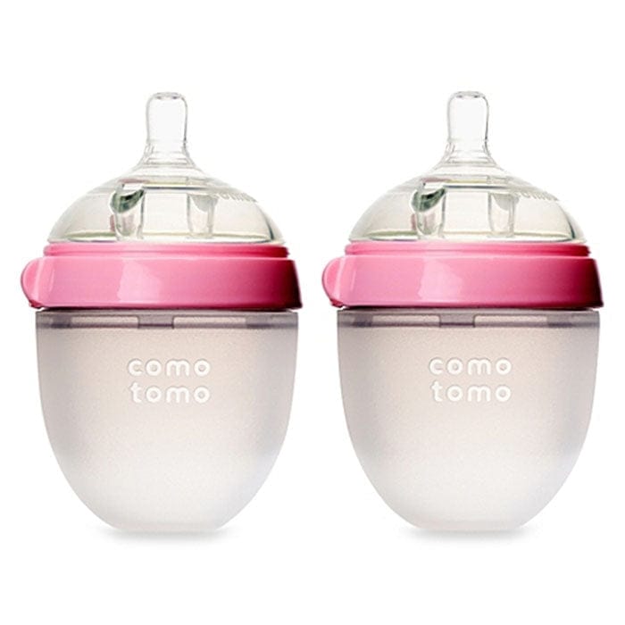 Comotomo Natural Feel Baby Bottle, 2pk - 5 oz - Pink - 00012-2PK