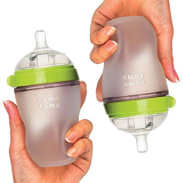 Comotomo Natural Feel Baby Bottle, 2pk - 8 oz - Green - 886074000036