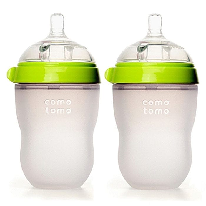 Comotomo Natural Feel Baby Bottle, 2pk - 8 oz - Green - 886074000036
