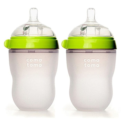 Comotomo Natural Feel Baby Bottle, 2pk - 8 oz - Green - 886074000036