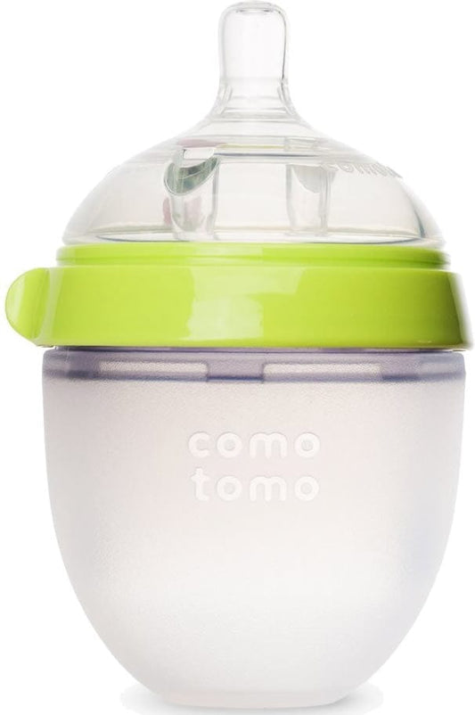 Comotomo Natural Feel Baby Bottle - 5 oz - Green - 886074000111