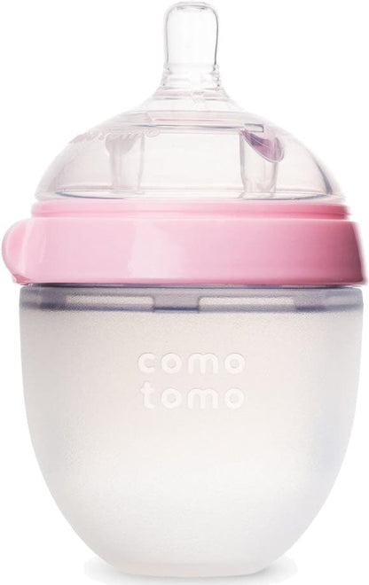 Comotomo Natural Feel Baby Bottle - 5 oz - Pink - 886074000128