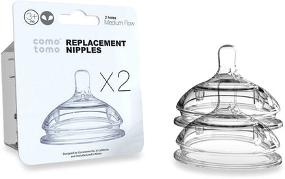 Comotomo Replacement Nipple 2-Pack - Medium Flow - 886074000081