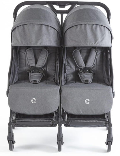 Contours Bitsy Double Stroller - Granite Gray