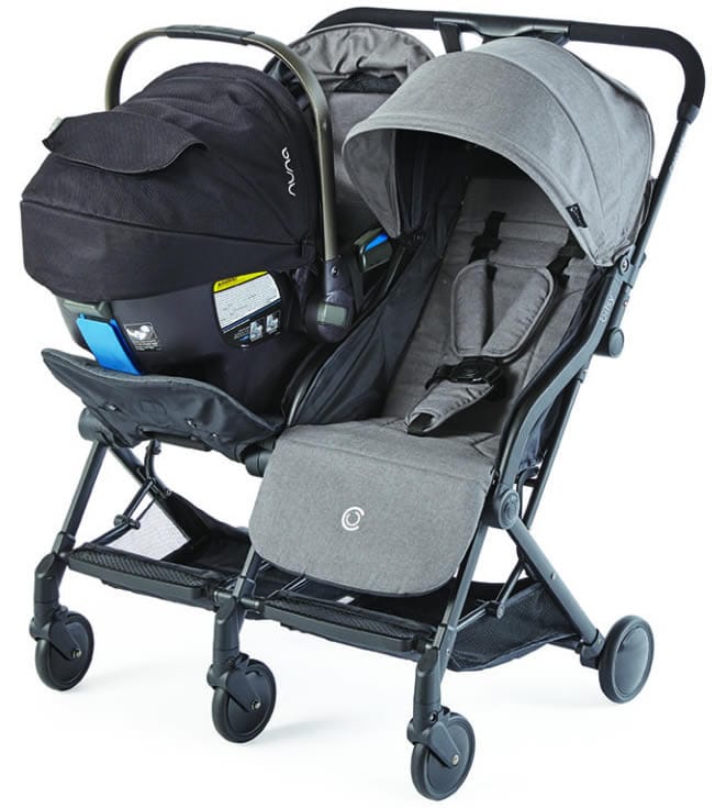 Contours Bitsy Double Stroller - Granite Gray