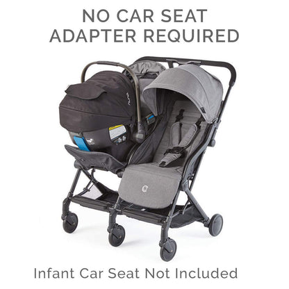 Contours Bitsy Double Stroller - Midnight Grey - zt021-mdn1
