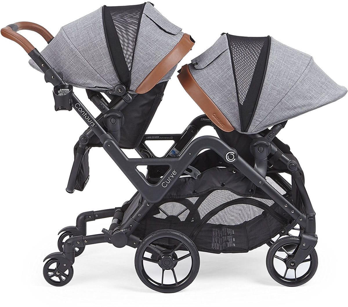 Contours Curve Double Stroller - Graphite Gray