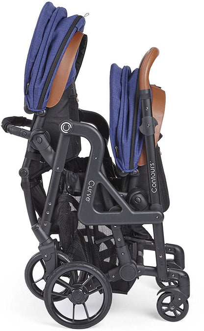 Contours Curve Double Stroller - Indigo Blue - ZT020-IND1