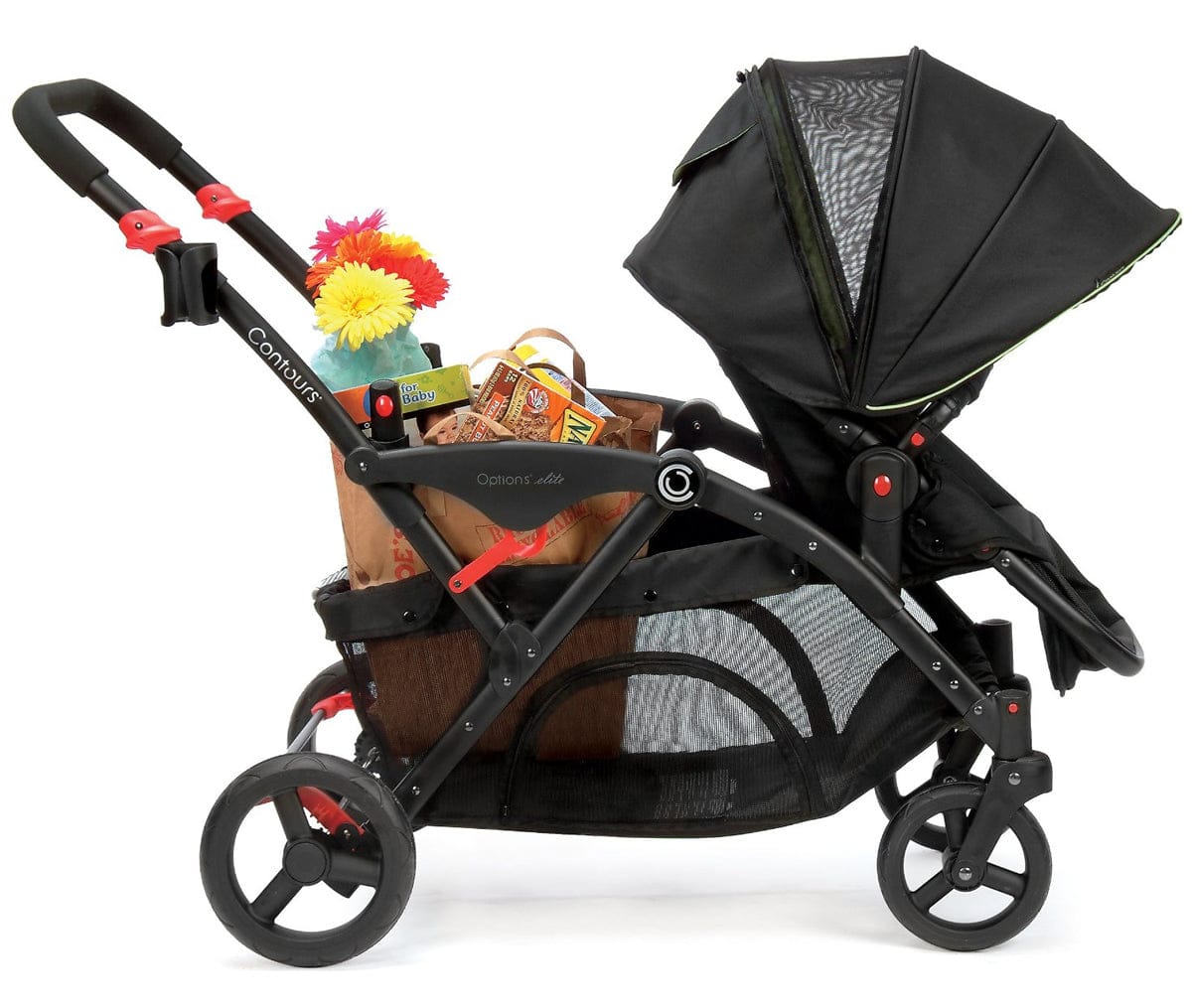 Contours Options Elite Tandem Stroller - Envy Green - ZT015-ENV1