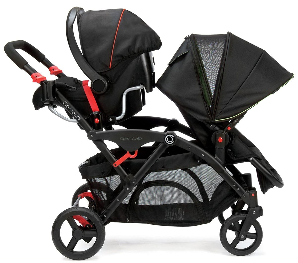 Contours Options Elite Tandem Stroller - Envy Green - ZT015-ENV1