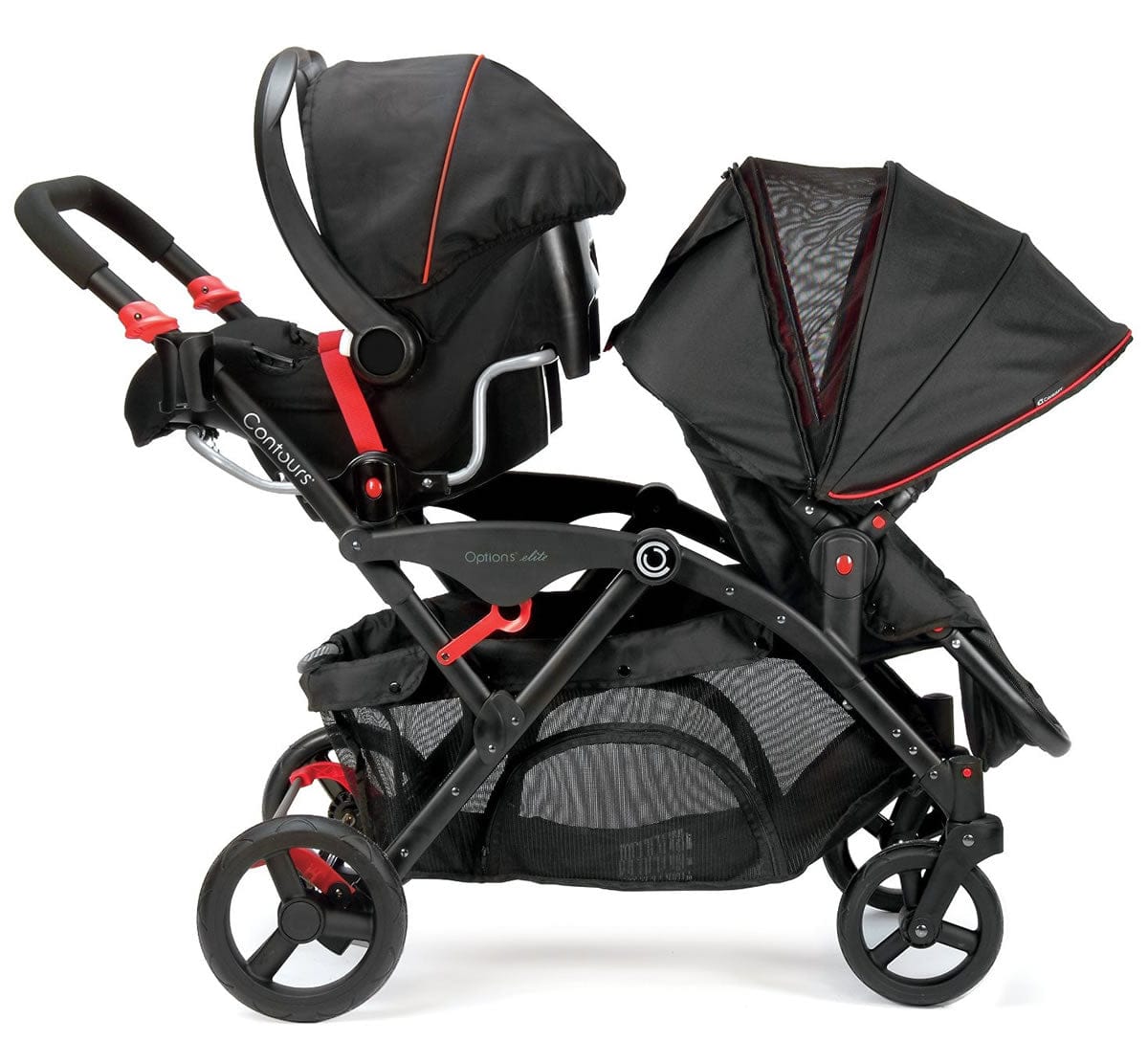Contours Options Elite Tandem Stroller - Red Velvet - ZT015-RDV1