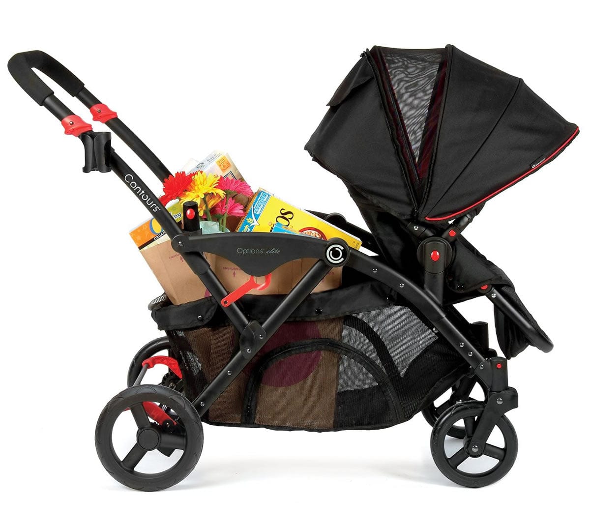 Contours Options Elite Tandem Stroller - Red Velvet - ZT015-RDV1