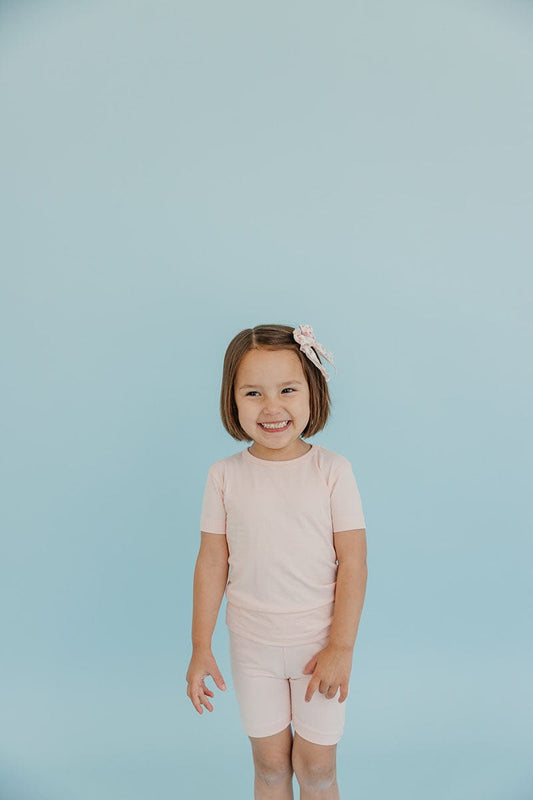 Copper Pearl 2 Piece Short Sleeve Pajamas - Blush, 18M - X003KMUMI1