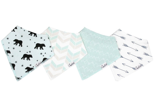 Copper Pearl Baby Bandana Bibs, 4 Pack - Archer