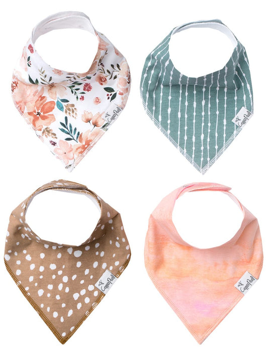 Copper Pearl Baby Bandana Bibs, 4 Pack - Autumn - X0023930K9