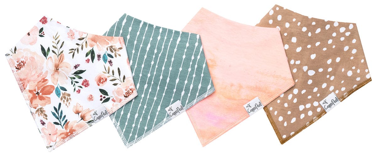 Copper Pearl Baby Bandana Bibs, 4 Pack - Autumn - X0023930K9
