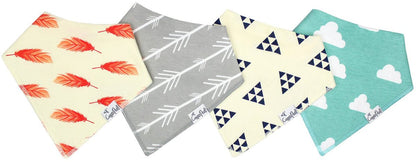 Copper Pearl Baby Bandana Bibs, 4 Pack - Aztec - X000RVZ5RV