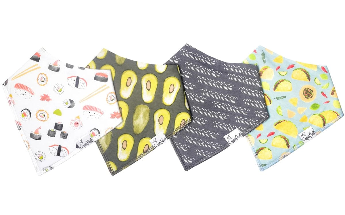 Copper Pearl Baby Bandana Bibs, 4 Pack - Baja - X0028OZ6E7