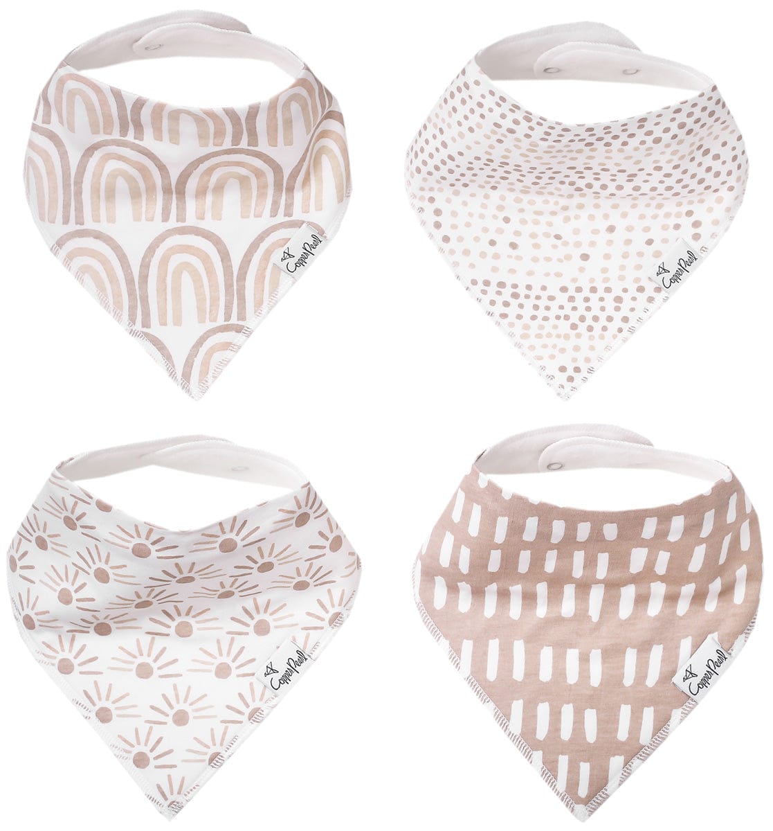 Copper Pearl Baby Bandana Bibs, 4 Pack - Bliss - X002VC9V65