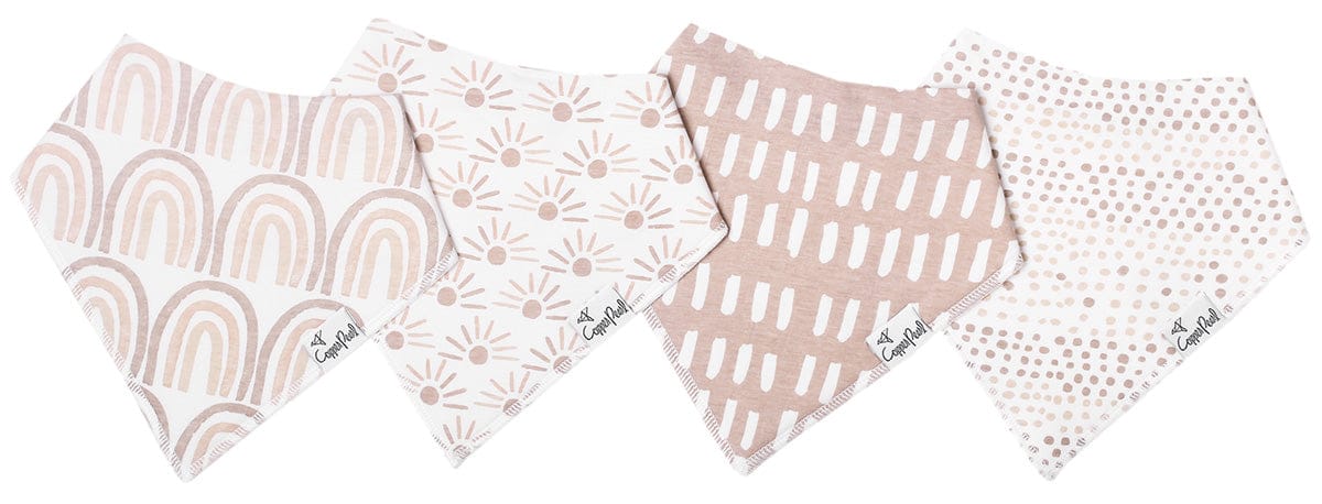 Copper Pearl Baby Bandana Bibs, 4 Pack - Bliss - X002VC9V65