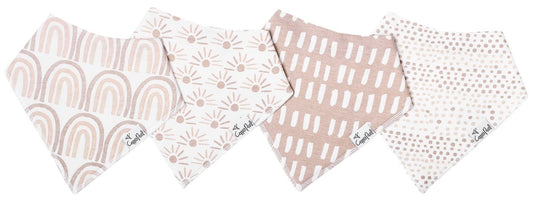 Copper Pearl Baby Bandana Bibs, 4 Pack - Bliss