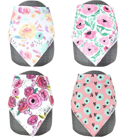 Copper Pearl Baby Bandana Bibs, 4 Pack - Bloom - X001BTSYUX
