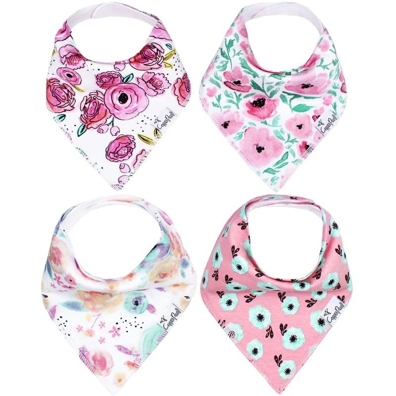 Copper Pearl Baby Bandana Bibs, 4 Pack - Bloom - X001BTSYUX