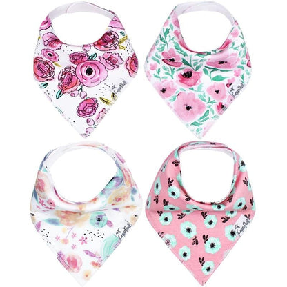 Copper Pearl Baby Bandana Bibs, 4 Pack - Bloom - X001BTSYUX
