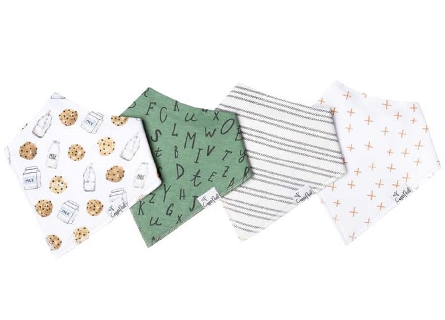 Copper Pearl Baby Bandana Bibs, 4 Pack - Chip - X001SDEQEP