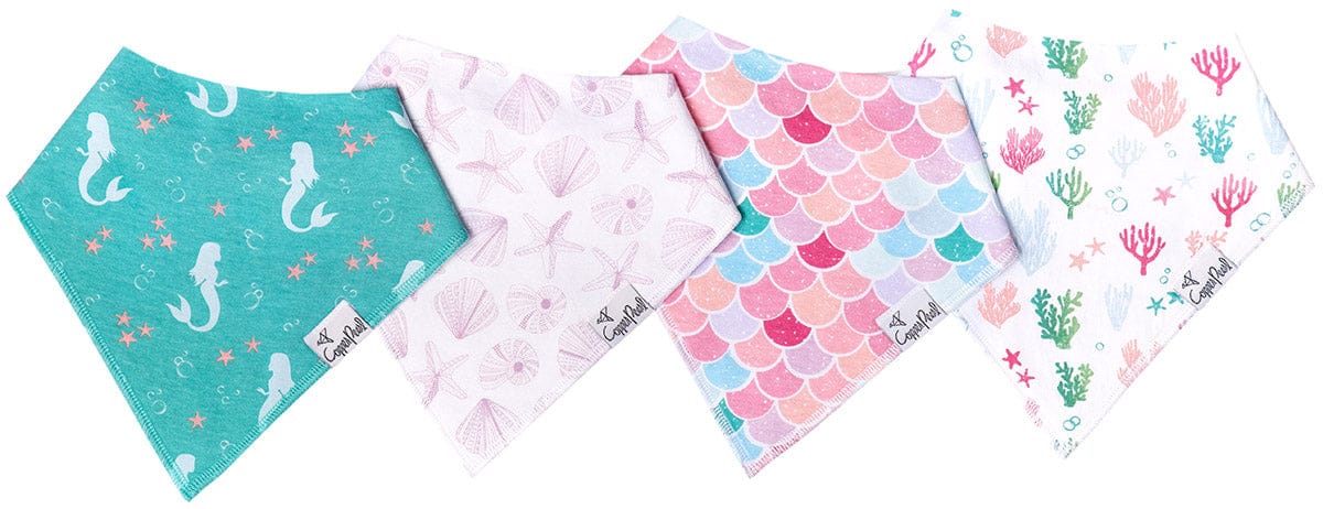 Copper Pearl Baby Bandana Bibs, 4 Pack - Coral - X002UII1CP
