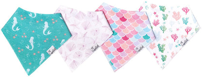 Copper Pearl Baby Bandana Bibs, 4 Pack - Coral - X002UII1CP