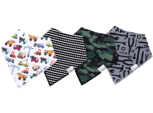 Copper Pearl Baby Bandana Bibs, 4 Pack - Diesel - X0022VJ6LP