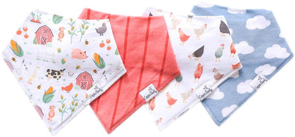 Copper Pearl Baby Bandana Bibs, 4 Pack - Farmstead - X003ZYAYD7