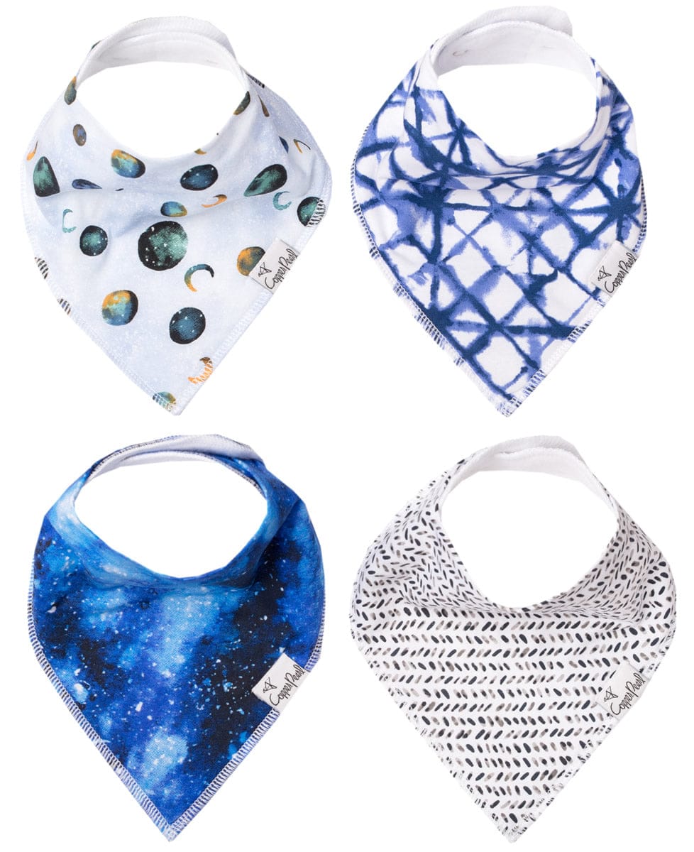 Copper Pearl Baby Bandana Bibs, 4 Pack - Galaxy - X001VBPJGX