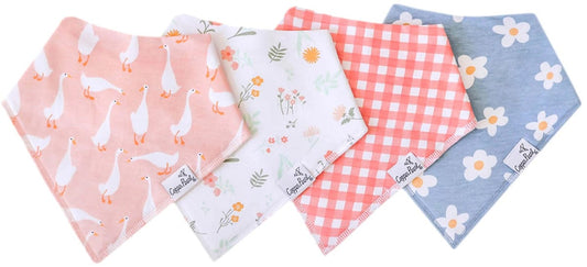 Copper Pearl Baby Bandana Bibs, 4 Pack - Goosie
