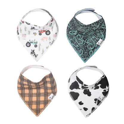 Copper Pearl Baby Bandana Bibs, 4 Pack - Jo - X002KTT4UR