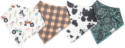 Copper Pearl Baby Bandana Bibs, 4 Pack - Jo